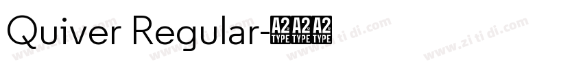 Quiver Regular字体转换 Quiver Regular字体转换